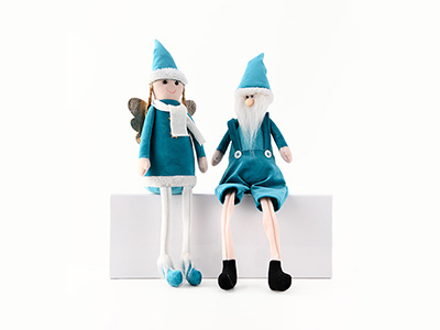 Santa Claus and Angel-turquoise